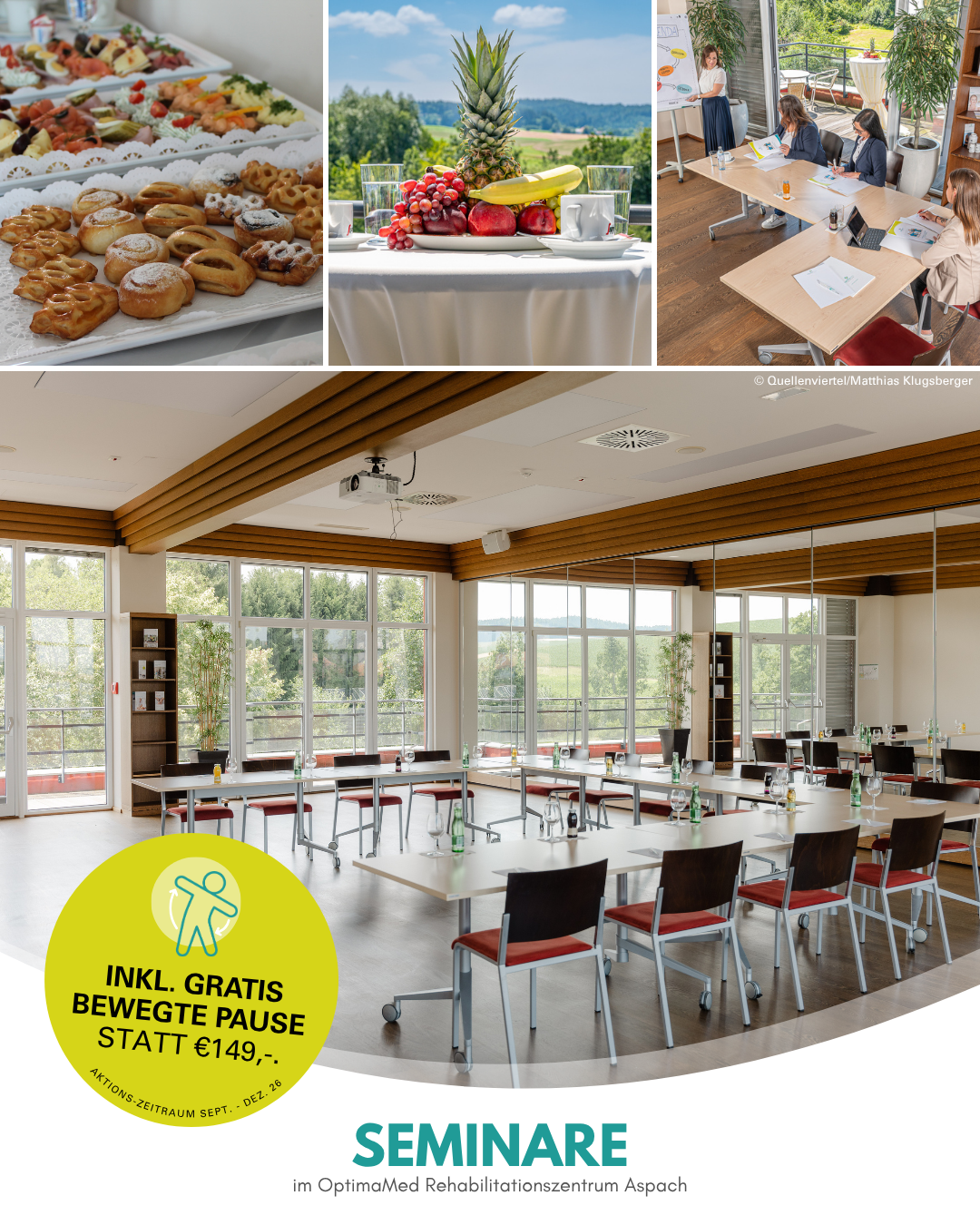 Seminarwerbung mit bewegter Pause Seminarwerbung mit bewegter Pause