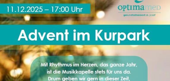 Einladung zum Advent im Kurpark - Gesundheitsresort St. Josef