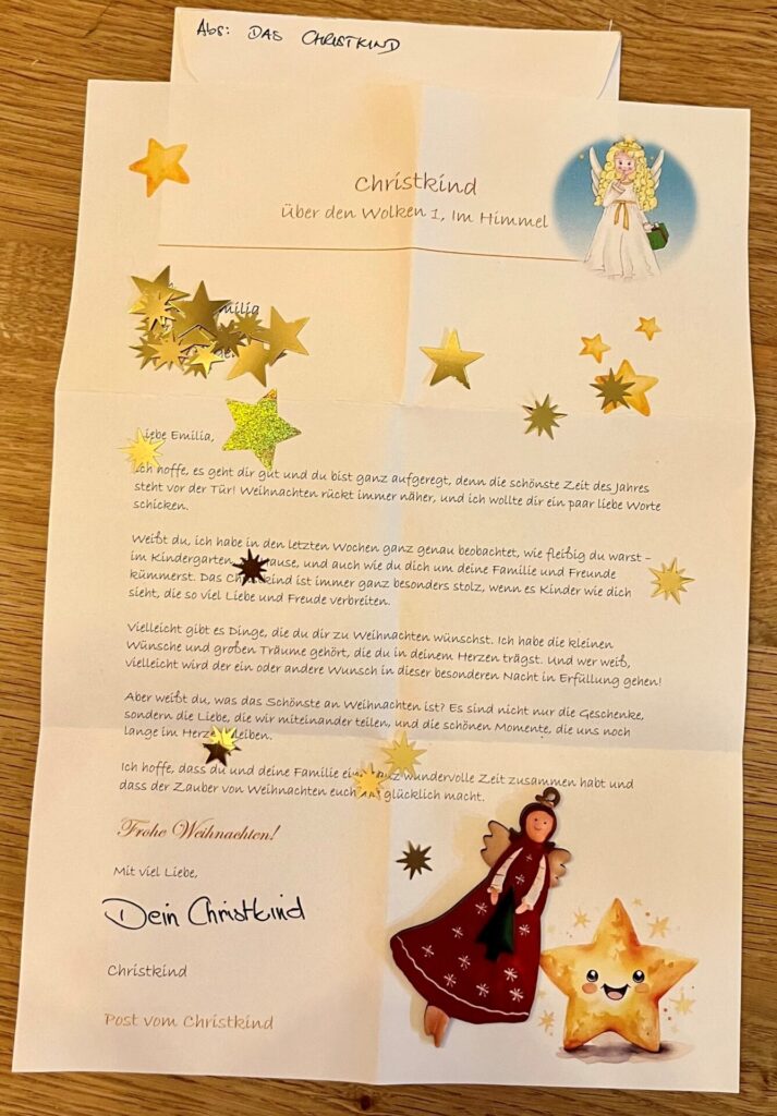 Absender Christkind: Kinder im Rehazentrum erhalten liebevolle Briefe