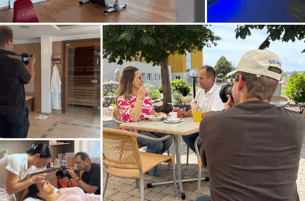 Fotoshooting beim INTERREG-PROJEKT: Ostbayern-Oberösterreich im Rehazentrum Aspach