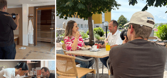 Fotoshooting beim Interreg-Projekt Bayern-Oberösterreich