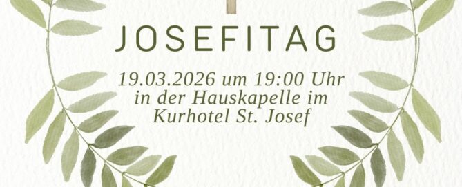 Einladung zum Festgottesdienst am Josefitag