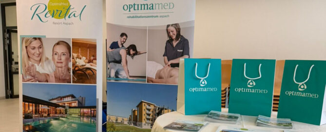 Stand von OptimaMed Aspach beim Karrieretag in Ried
