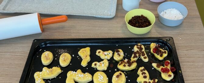 Osterbackstube in der Kinderreha Wiesing