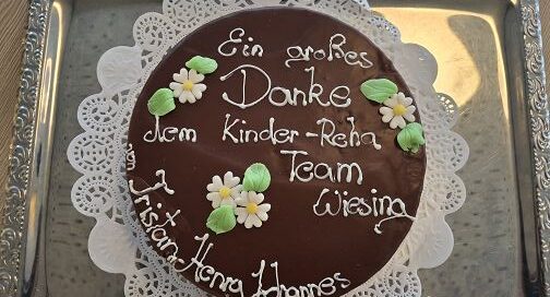 Torte für das Team der Kinderreha