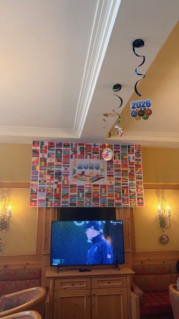 Dekoration und TV-Übertragung der Olympischen Spiele Dekoration und TV-Übertragung der Olympischen Spiele