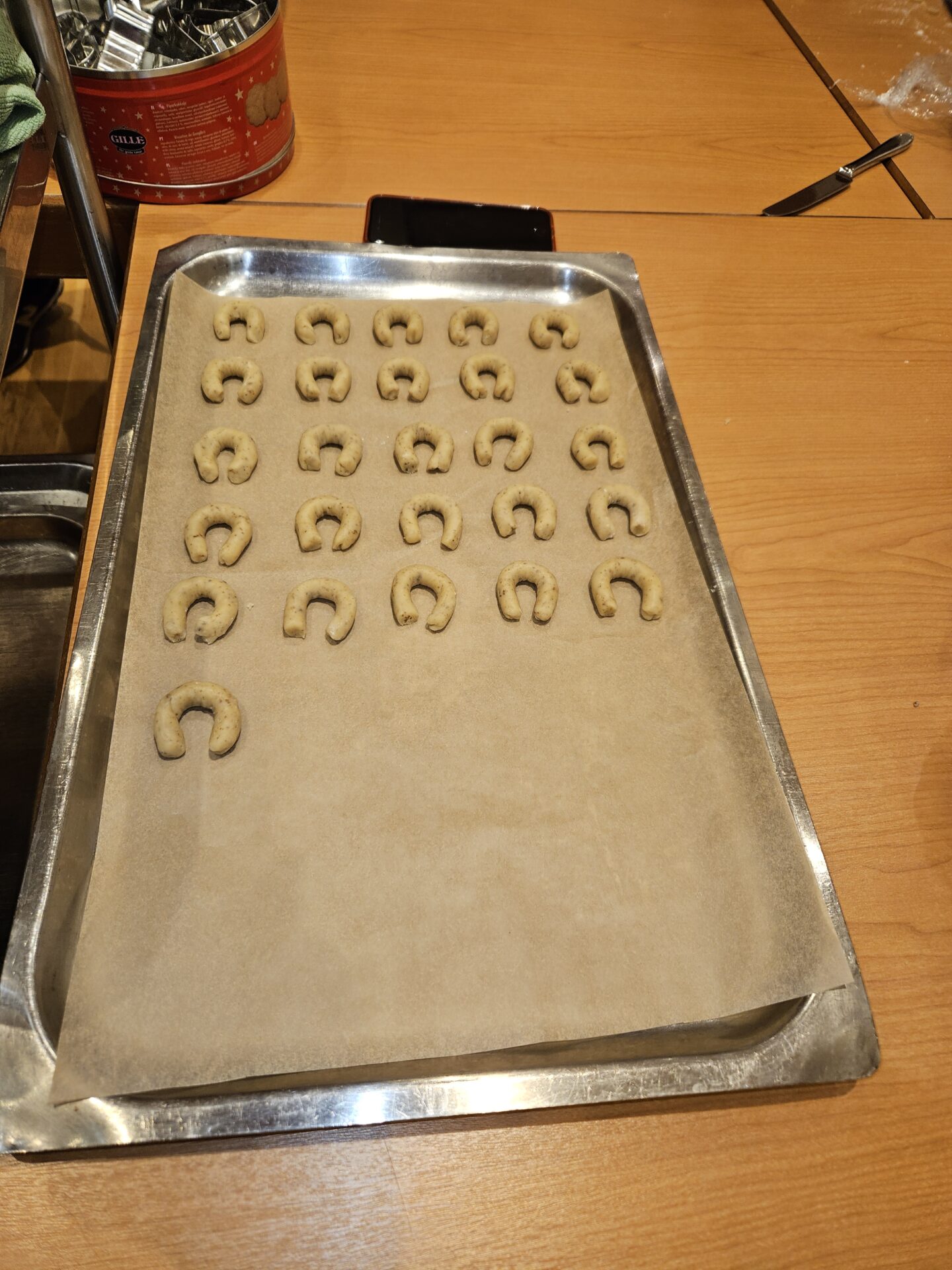 Vanillekipferl auf Backblech Vanillekipferl auf Backblech